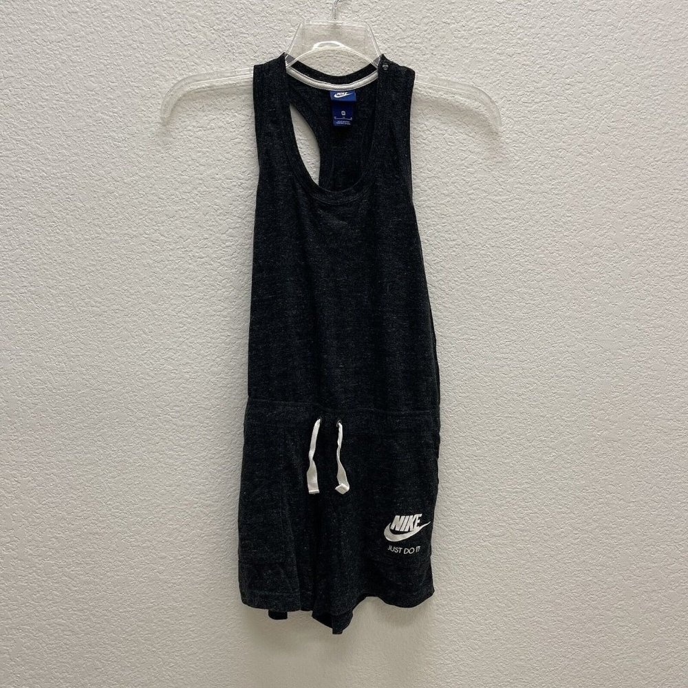 NIKE Gym Womens Medium Vintage Romper Black 905160-010 Shorts Tank Athletic Spot